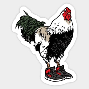 Chicken in Sneakers Sticker